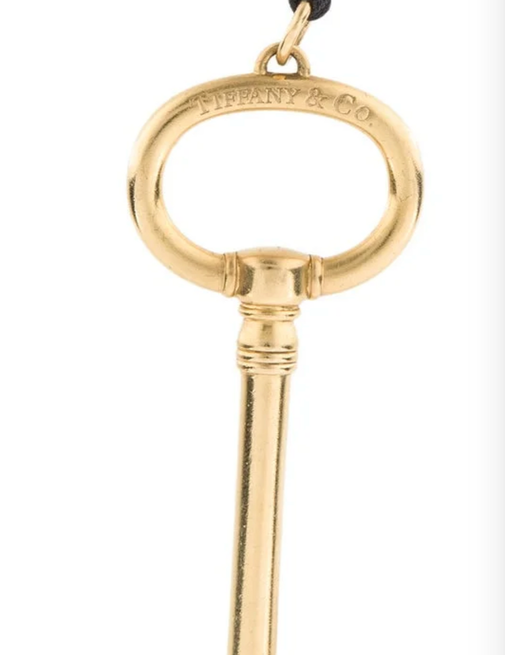 TIFFANY & CO 18K YELLOW GOLD LARGE OVAL KEY PENDANT