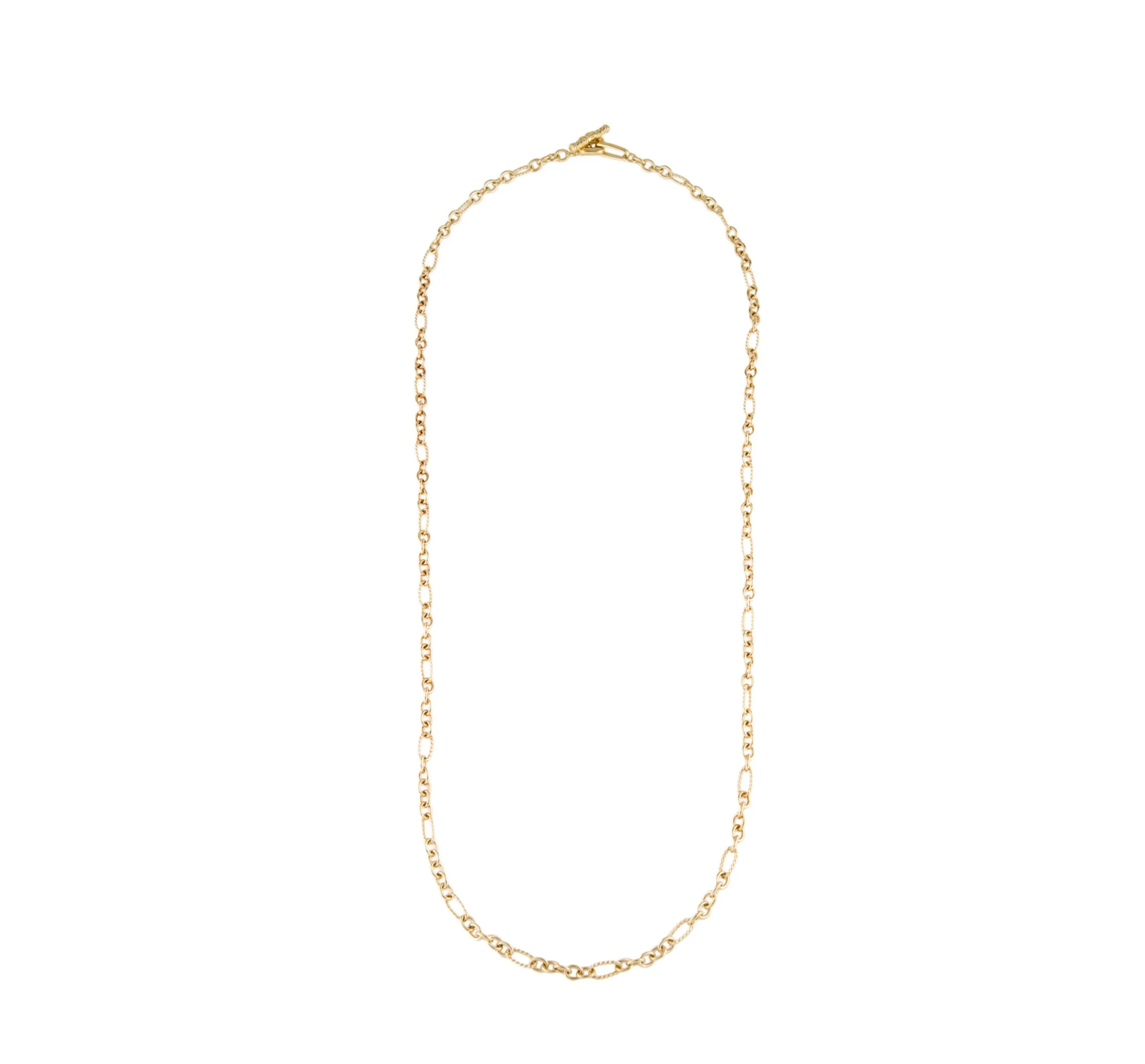 DAVID YURMAN 18K YELLOW OVAL LINK TOGGLE CHAIN LINK NECKLACE