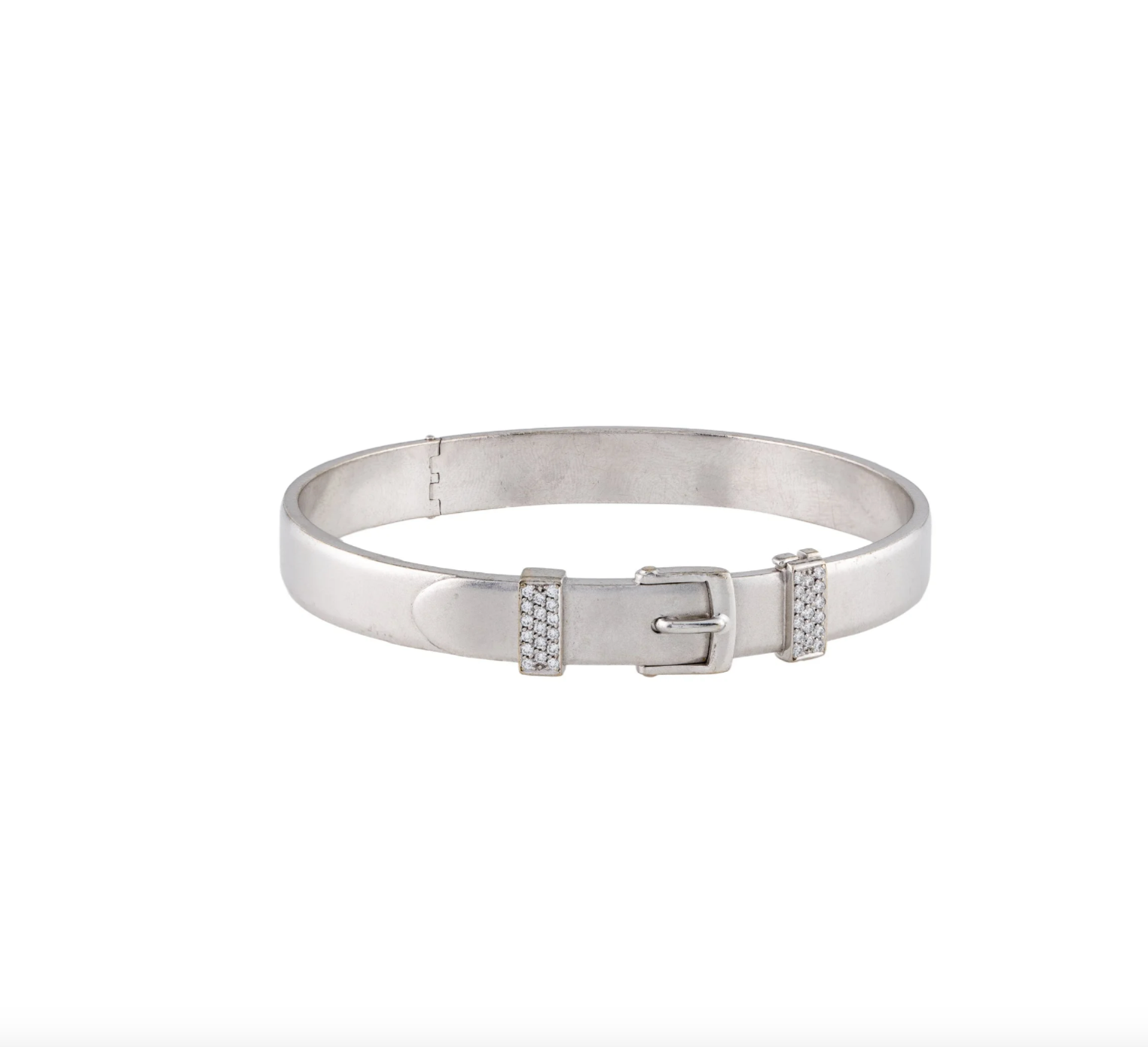 THEO FENNELL 18K WHITE GOLD & DIAMOND BUCKLE BRACLET