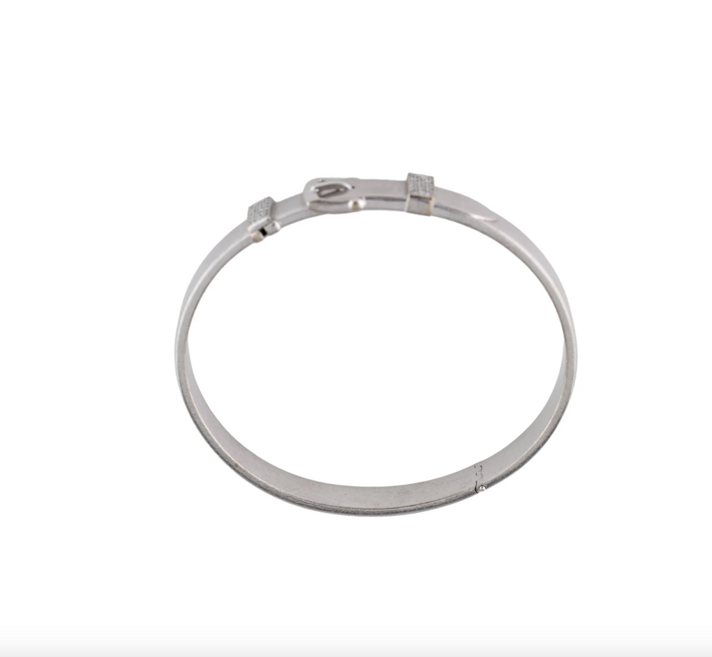 THEO FENNELL 18K WHITE GOLD & DIAMOND BUCKLE BRACLET