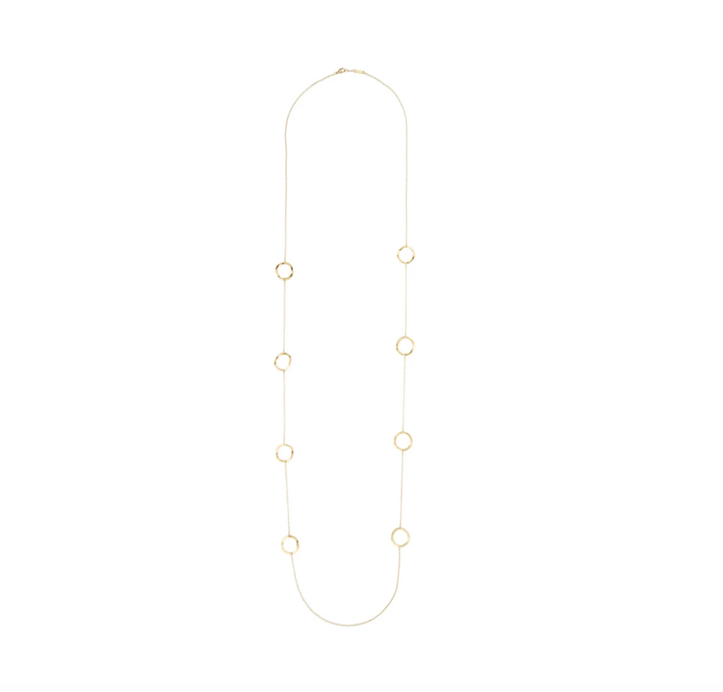 IPPOLITA 18K YELLOW GOLD WAVY CIRCLE CLASSICO CIRCLE NECKLACE