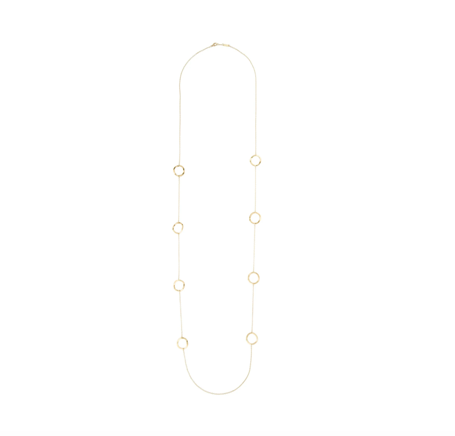 IPPOLITA 18K YELLOW GOLD WAVY CIRCLE CLASSICO CIRCLE NECKLACE