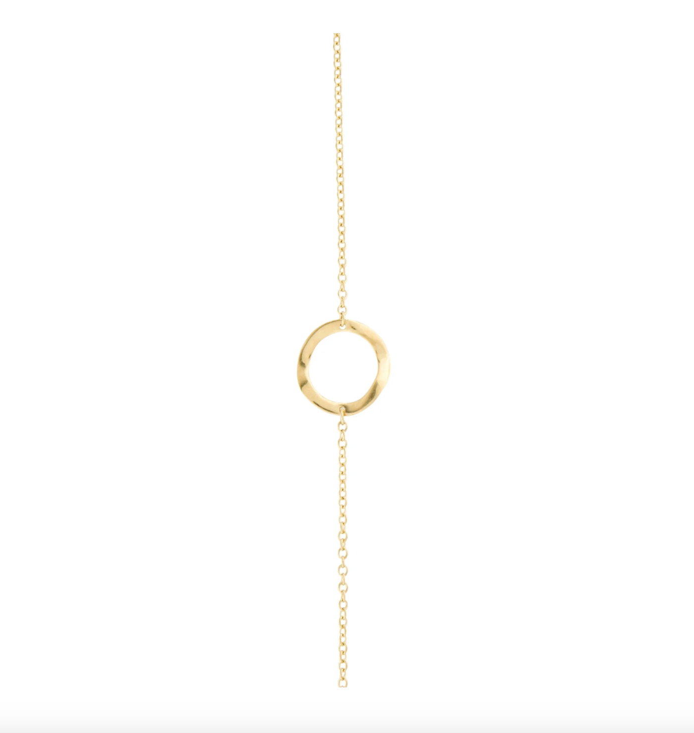 IPPOLITA 18K YELLOW GOLD WAVY CIRCLE CLASSICO CIRCLE NECKLACE