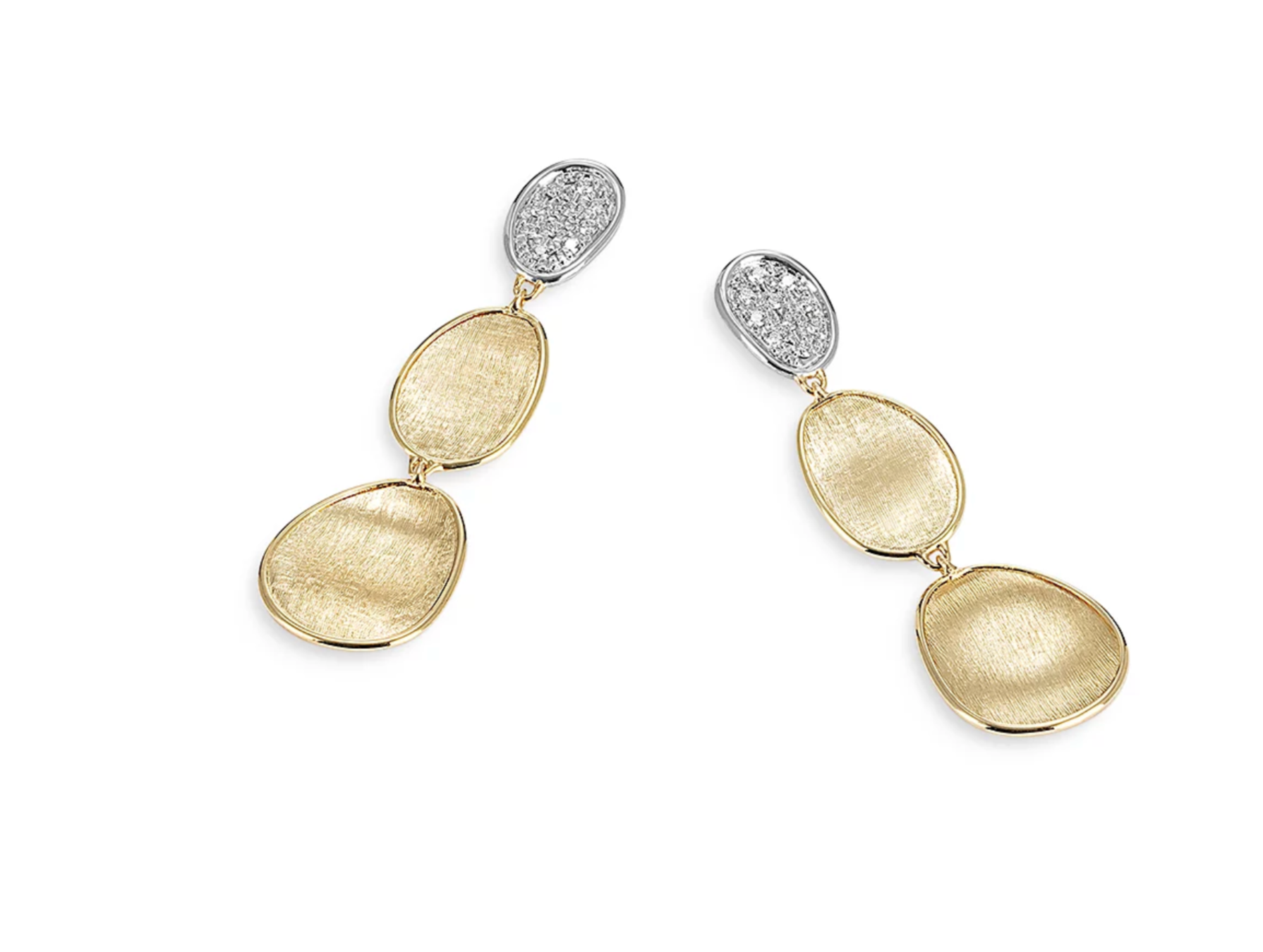 MARCO BICEGO 18K YELLOW GOLD GOLD & DIAMOND DROP EARRING