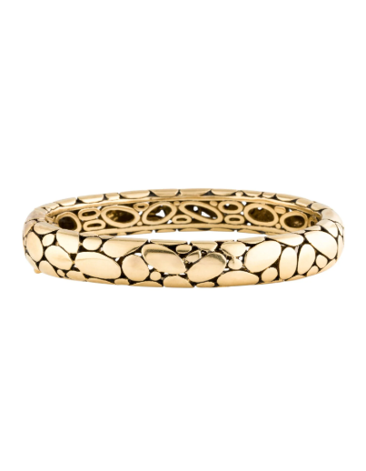 JOHN HARDY 18K YELLOW GOLD KALI HINGED BANGLE BRACELET