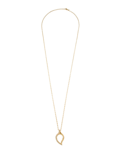 TAMARA COMOLLI BRILLIANT CUT DIAMOND SIGNATURE PENDANT CHAIN LINK NECKLACE