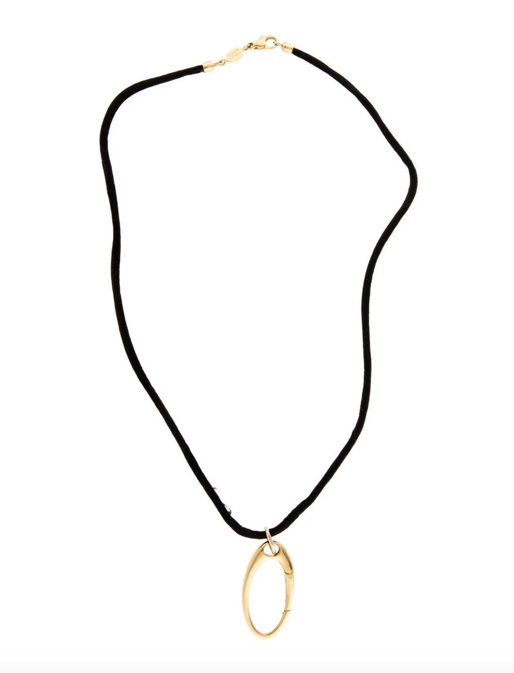 AARON BASHA 18K GOLD & DIAMOND OVAL ENHANCER PENDANT