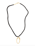 AARON BASHA 18K GOLD & DIAMOND OVAL ENHANCER PENDANT
