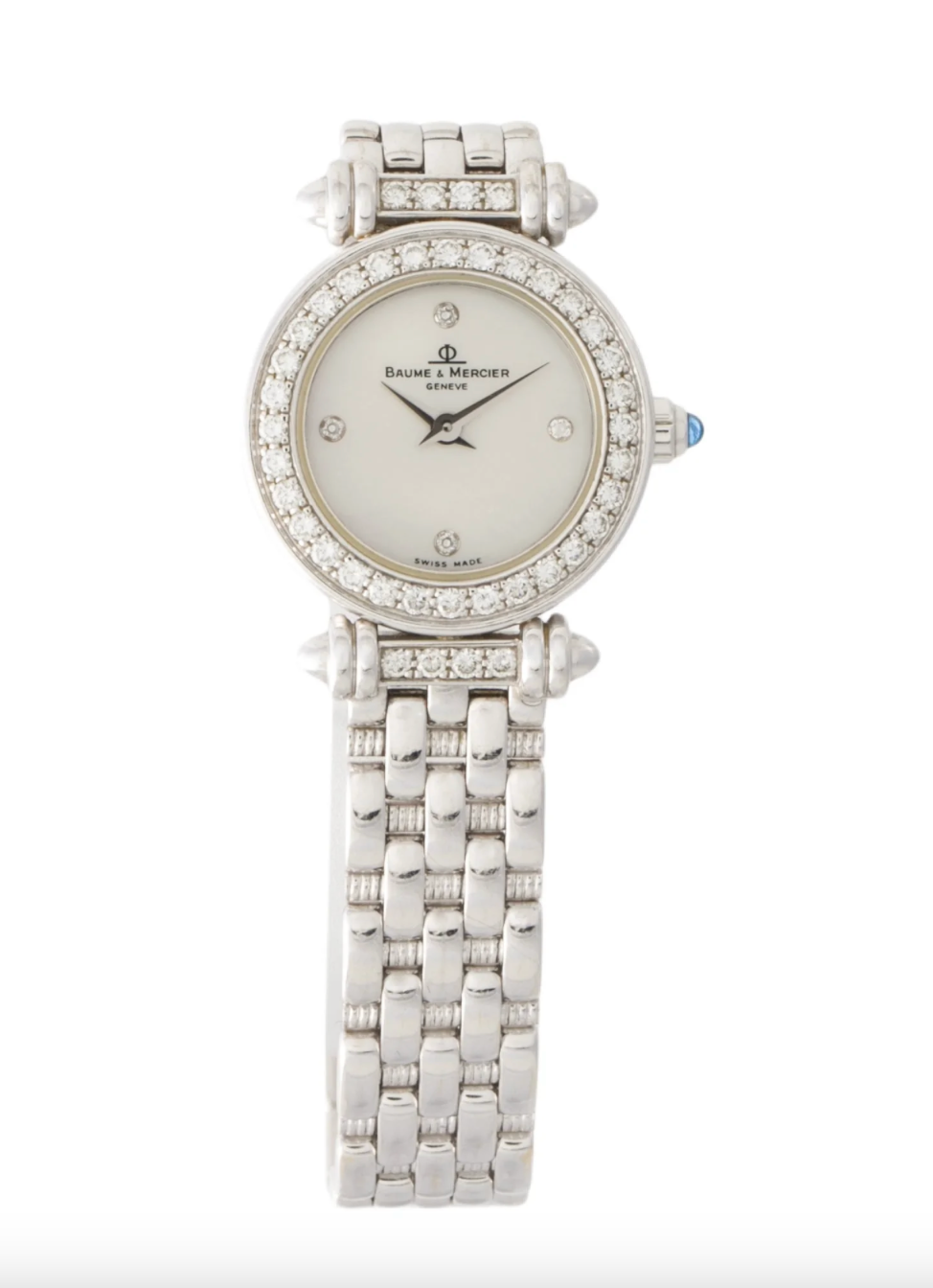 BAUME & MERCIER 18K WHITE GOLD AND DIAMOND CLASSIQUE WATCH