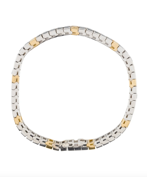 18K WHITE AND YELLOW GOLD 22 CARAT SAPPHIRE TENNIS BRACELET "ONE OF A KIND"