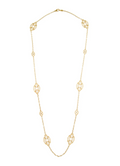 JUDITH RIPKA 18K YELLOW GOLD AND DIAMOND FILLIGREE STATION NECKLACE