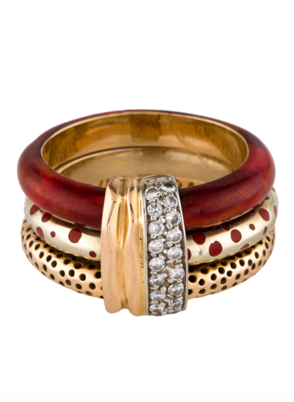LA NOUVELLE BAGUE 18K GOLD AND DIAMOND RING