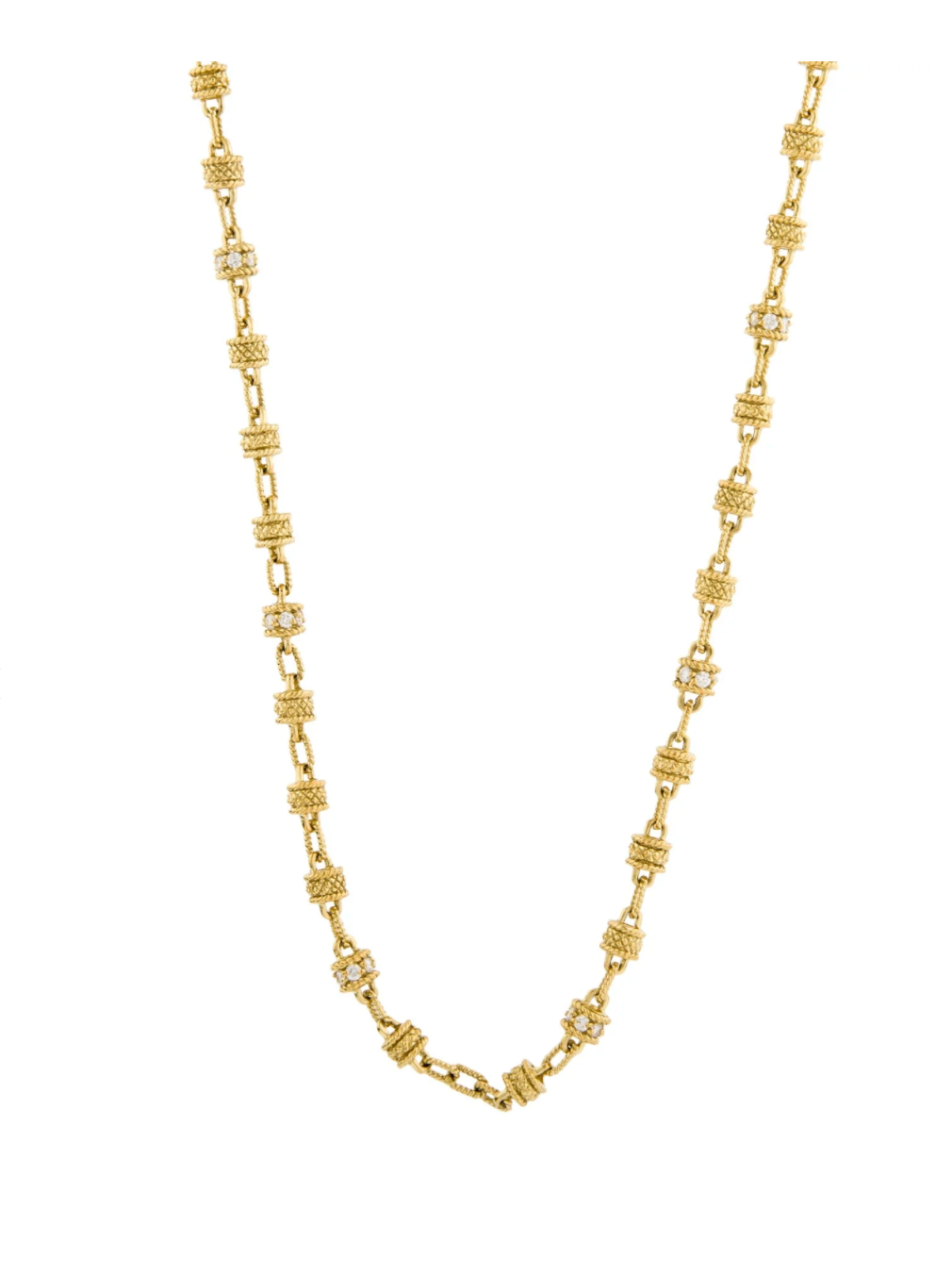 JUDITH RIPKA 18K YELLOW GOLD AND DIAMOND CONVERTIBLE NECKLACE AND BRACELET