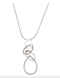 MOVADO 18K WHITE GOLD AND DIAMONDS PENDANT NECKLACE