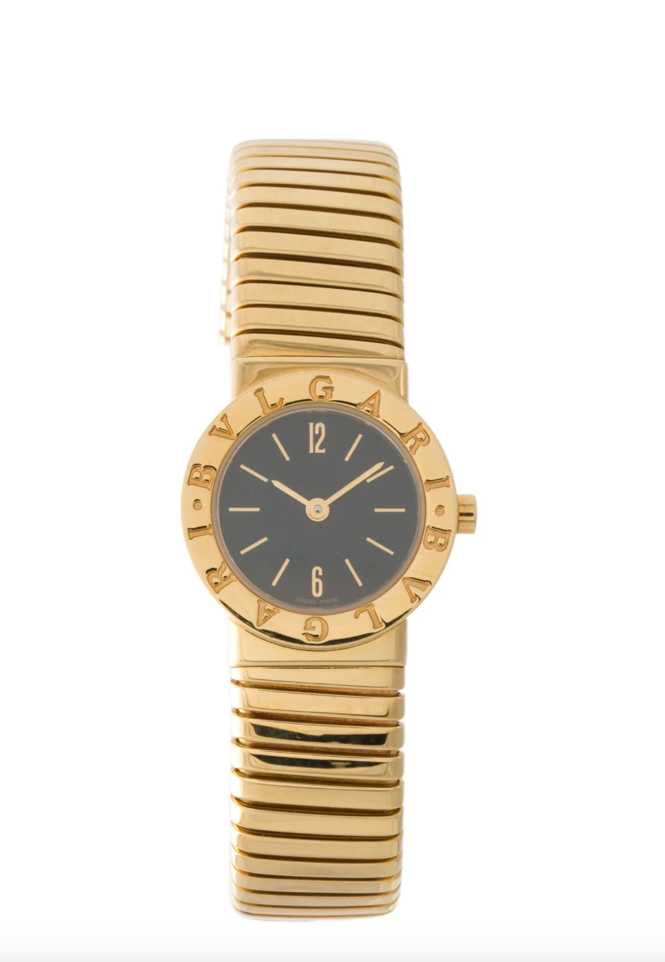 BVLGARI TUBOGAS 18K YELLOW GOLD VINTAGE WATCH