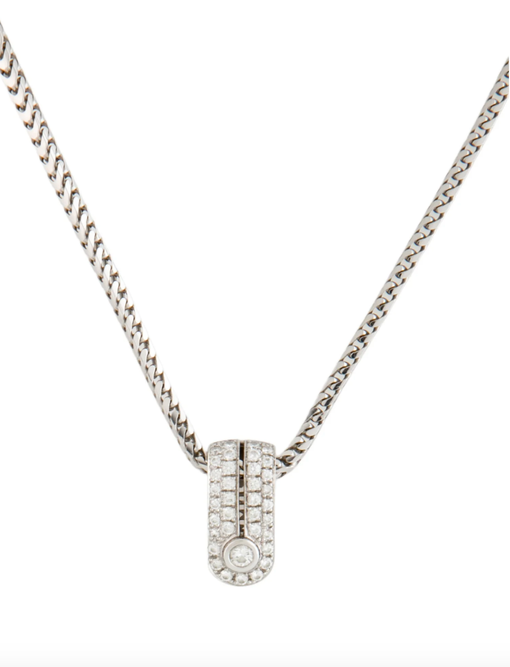 DI MODOLO 18K WHITE GOLD AND DIAMONDS PENDANT NECKLACE