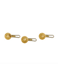 DAVID WEBB 18K YELLOW GOLD SPIRAL SHIRT STUDS