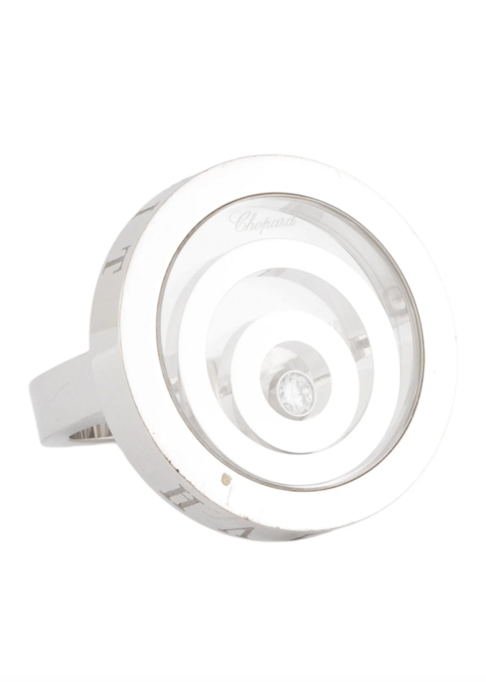 CHOPARD 18K GOLD AND DIAMOND HAPPY SPIRIT COCKTAIL RING