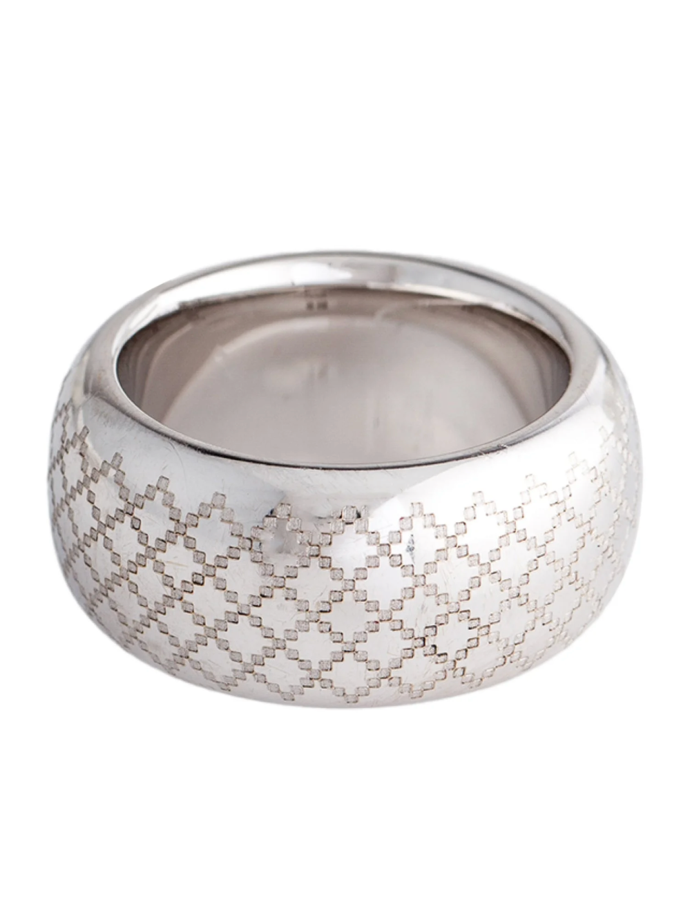 GUCCI 18K WHITE GOLD DIAMANTISSIMA RING