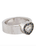 CHOPARD 18K WHITE GOLD AND SAPPHIRE HAPPY HEART ICON BAND