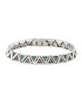 DAVID YURMAN 18K WHITE GOLD AND TOURMALINE BRACELET