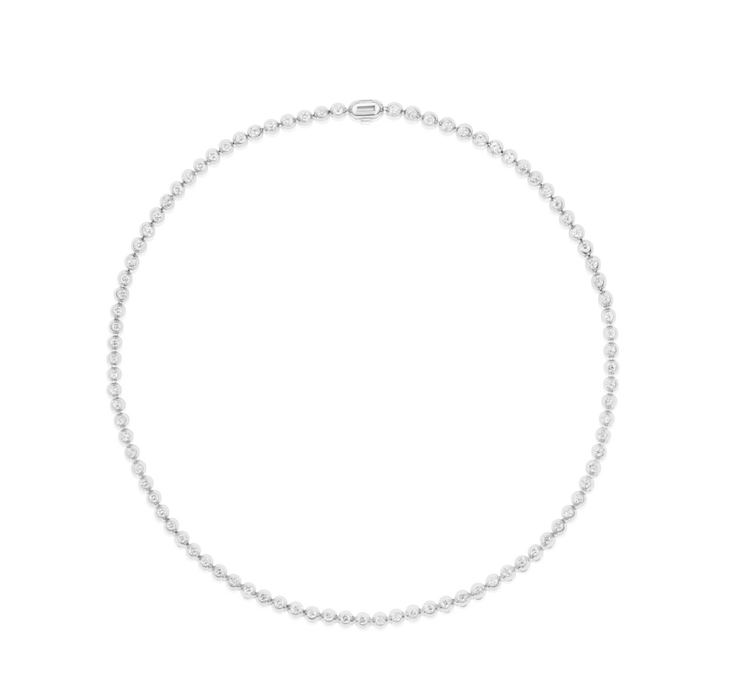 CARTIER PERLES DE DIMANTS 18K WHITE GOLD & DIAMOND NECKLACE