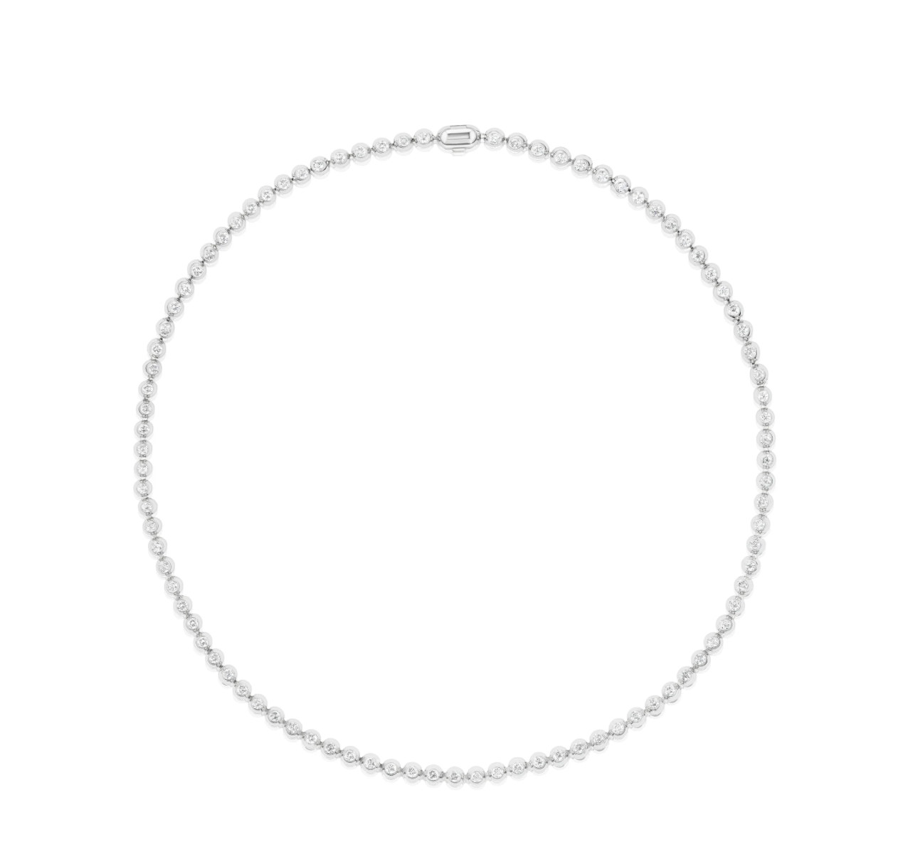 CARTIER PERLES DE DIMANTS 18K WHITE GOLD & DIAMOND NECKLACE