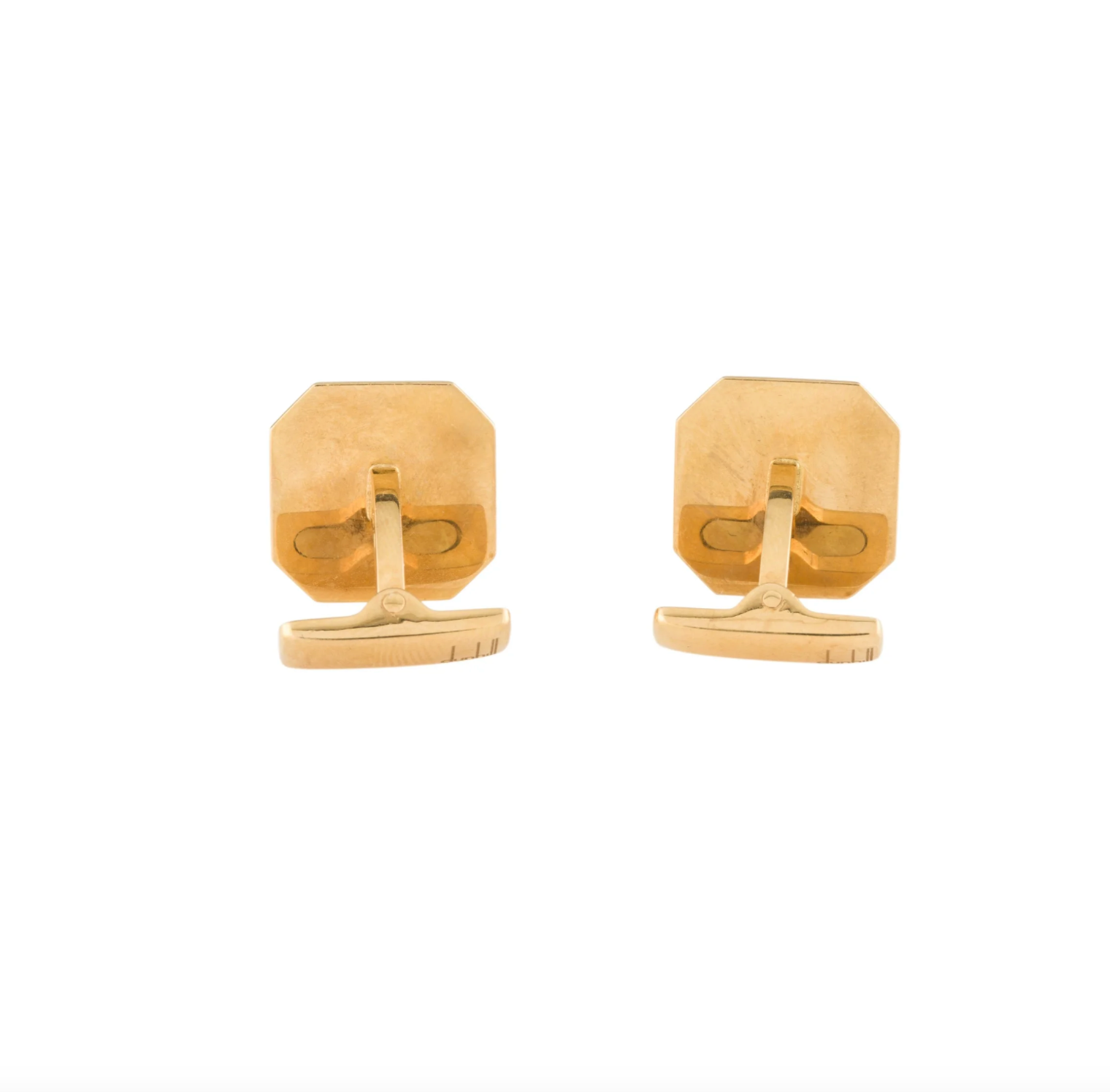 DUNHILL 18K YELLOW GOLD & DIAMOND CUFFLINKS