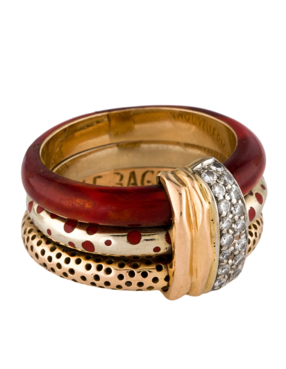 LA NOUVELLE BAGUE 18K GOLD AND DIAMOND RING