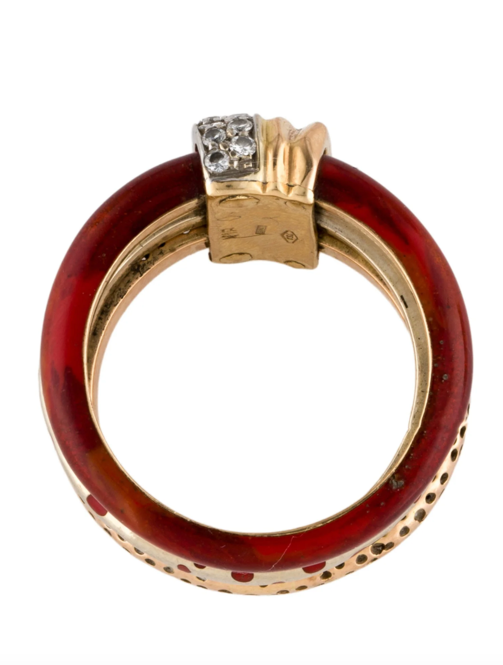 LA NOUVELLE BAGUE 18K GOLD AND DIAMOND RING