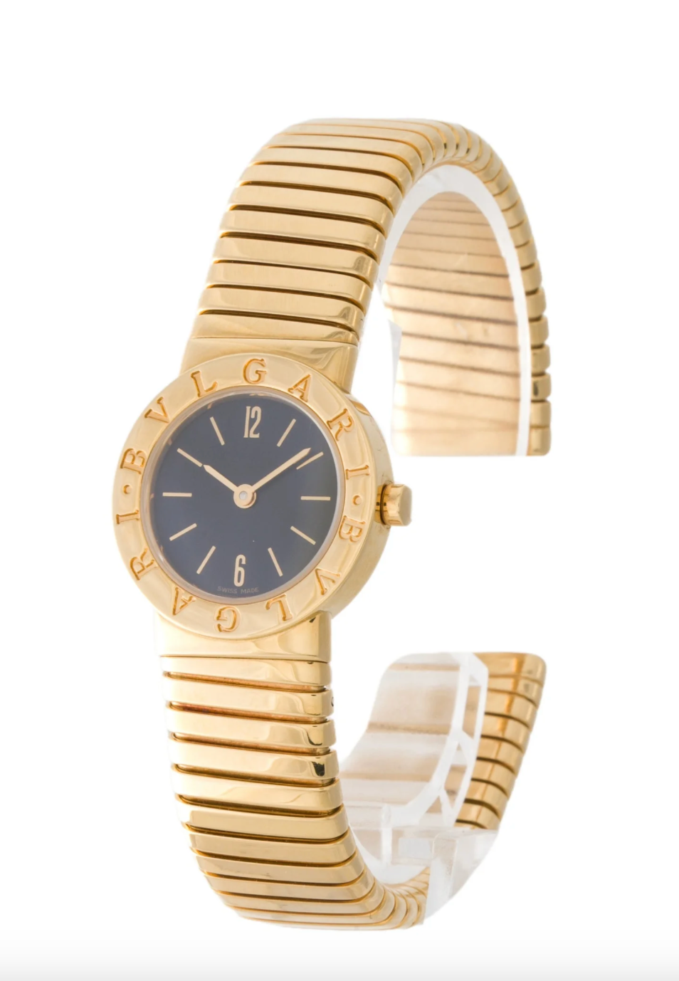 BVLGARI TUBOGAS 18K YELLOW GOLD VINTAGE WATCH
