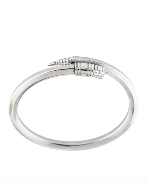 18k GOLD AND DIAMOND PENCIL HINGED BRACELET