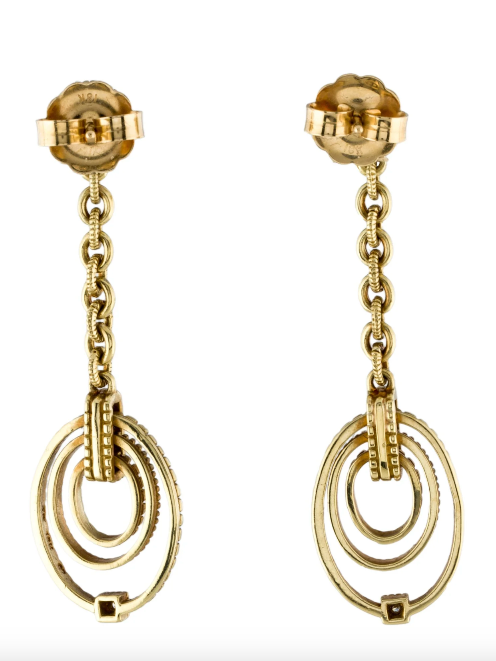 JUDITH RIPKA 18K YELLOW GOLD AND DIAMOND CHANDELIER EARRINGS