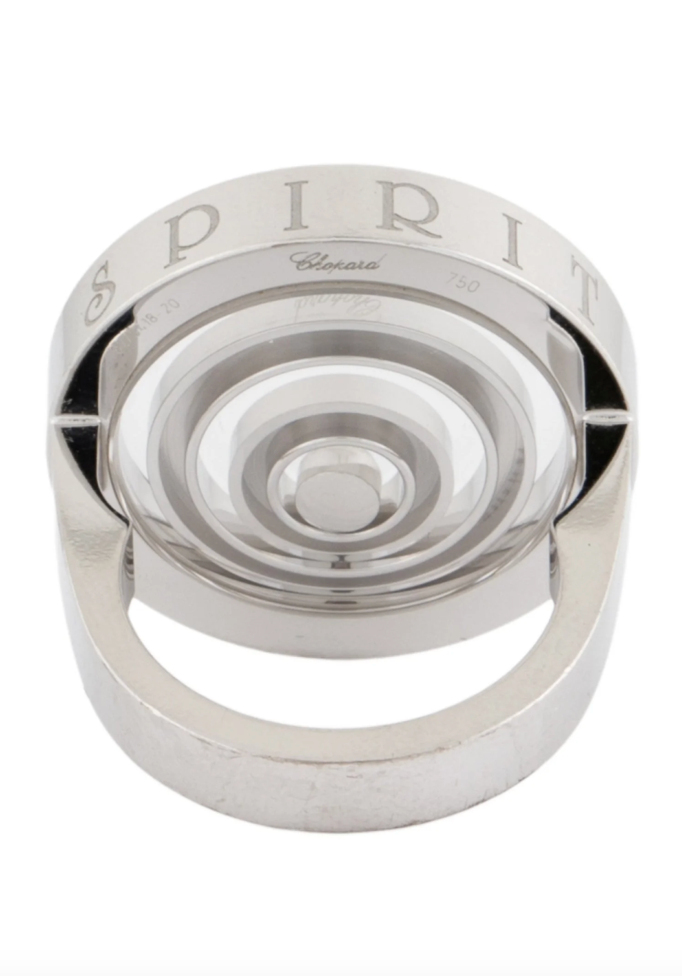 CHOPARD 18K GOLD AND DIAMOND HAPPY SPIRIT COCKTAIL RING