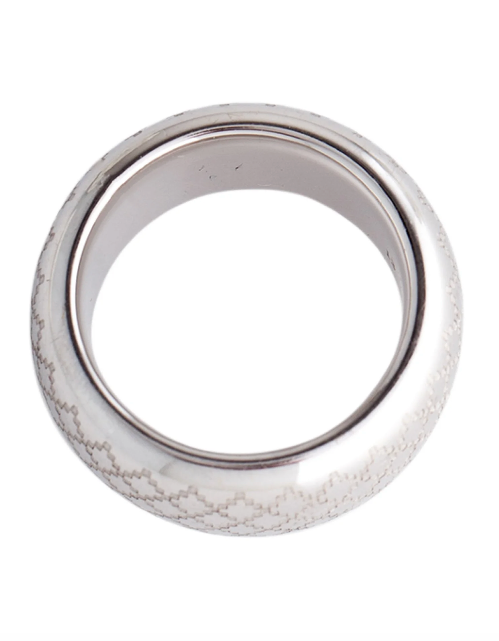 GUCCI 18K WHITE GOLD DIAMANTISSIMA RING