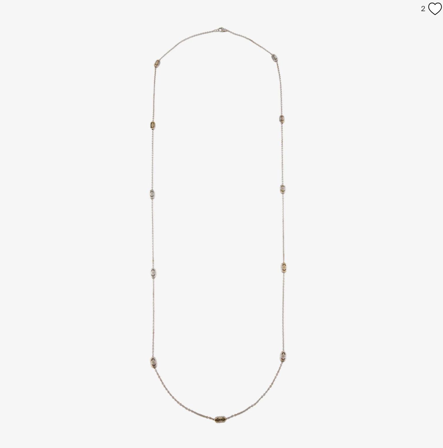 BVLGARI 18K WHITE GOLD PARENTESI NECKALCE