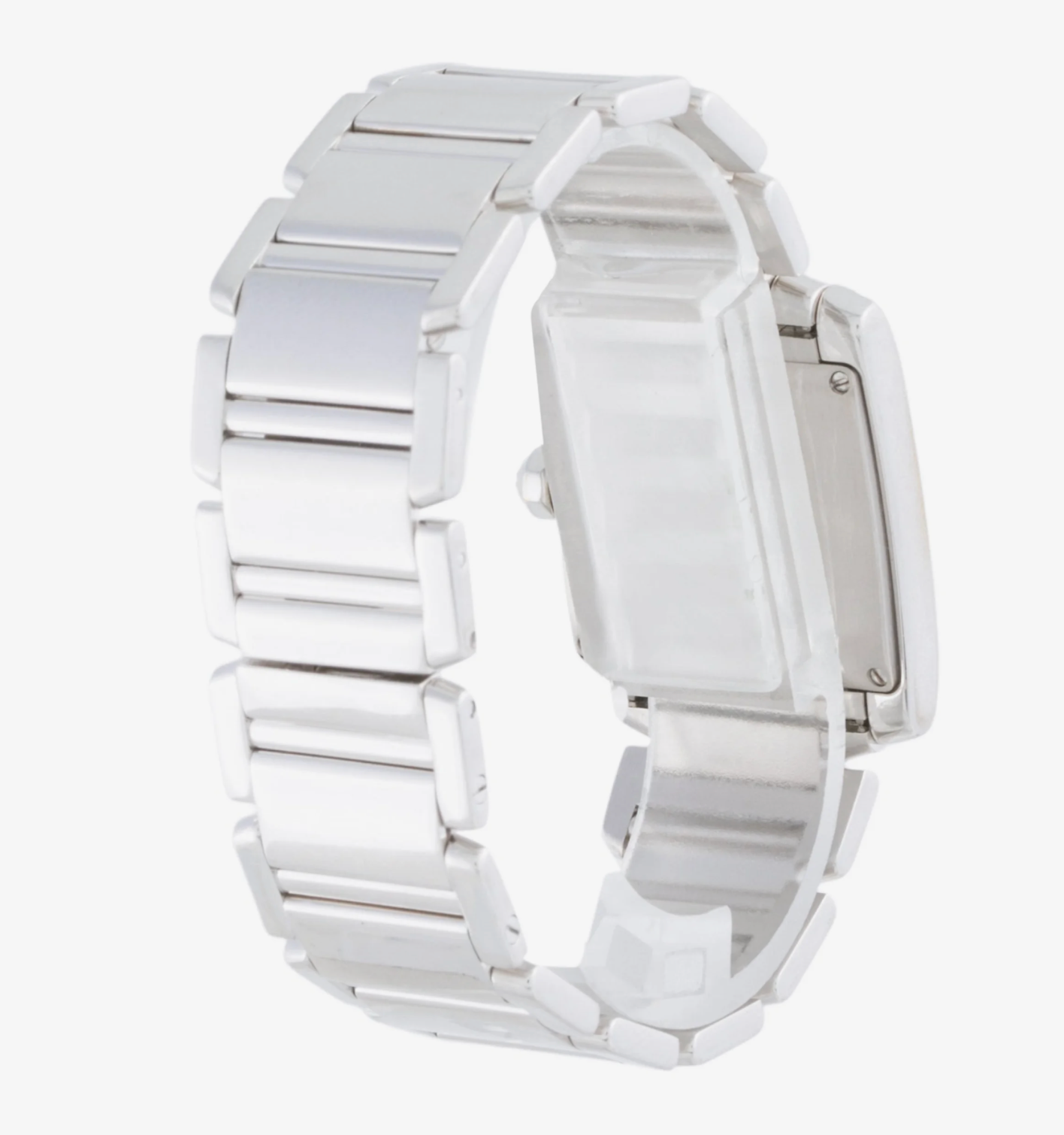 CARTIER 18K WHITE GOLD AND DIAMOND TANK FRANCAISE