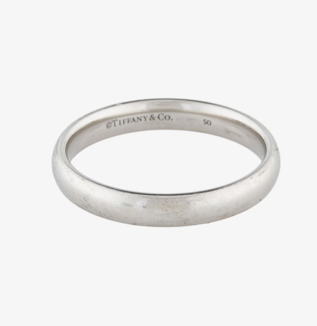 TIFFANY AND CO PLATINUM 4MM RING