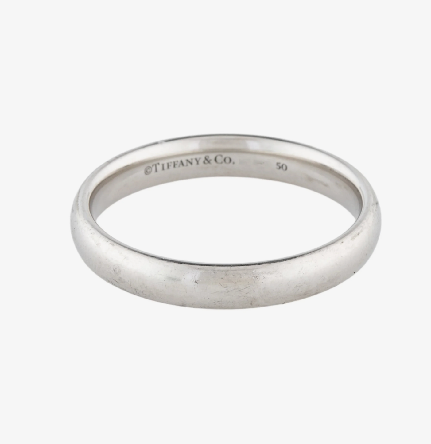 TIFFANY AND CO PLATINUM 4MM RING