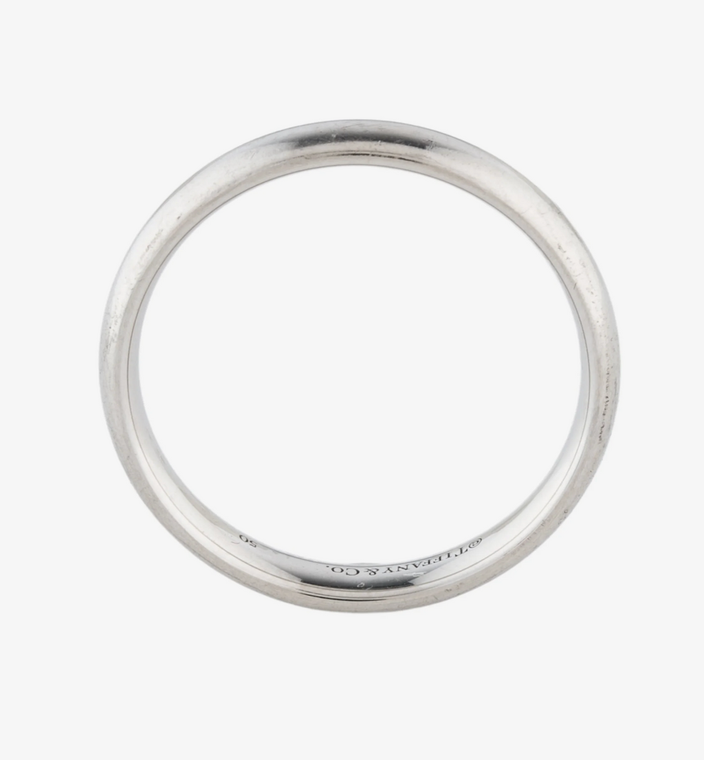 TIFFANY AND CO PLATINUM 4MM RING