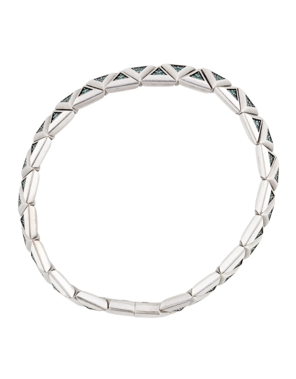 DAVID YURMAN 18K WHITE GOLD AND TOURMALINE BRACELET