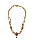SEIDENGANG 18K YELLOW GOLD, DIAMOND, AMYTHEST, TOURMALINE COLLAR NECKLACE