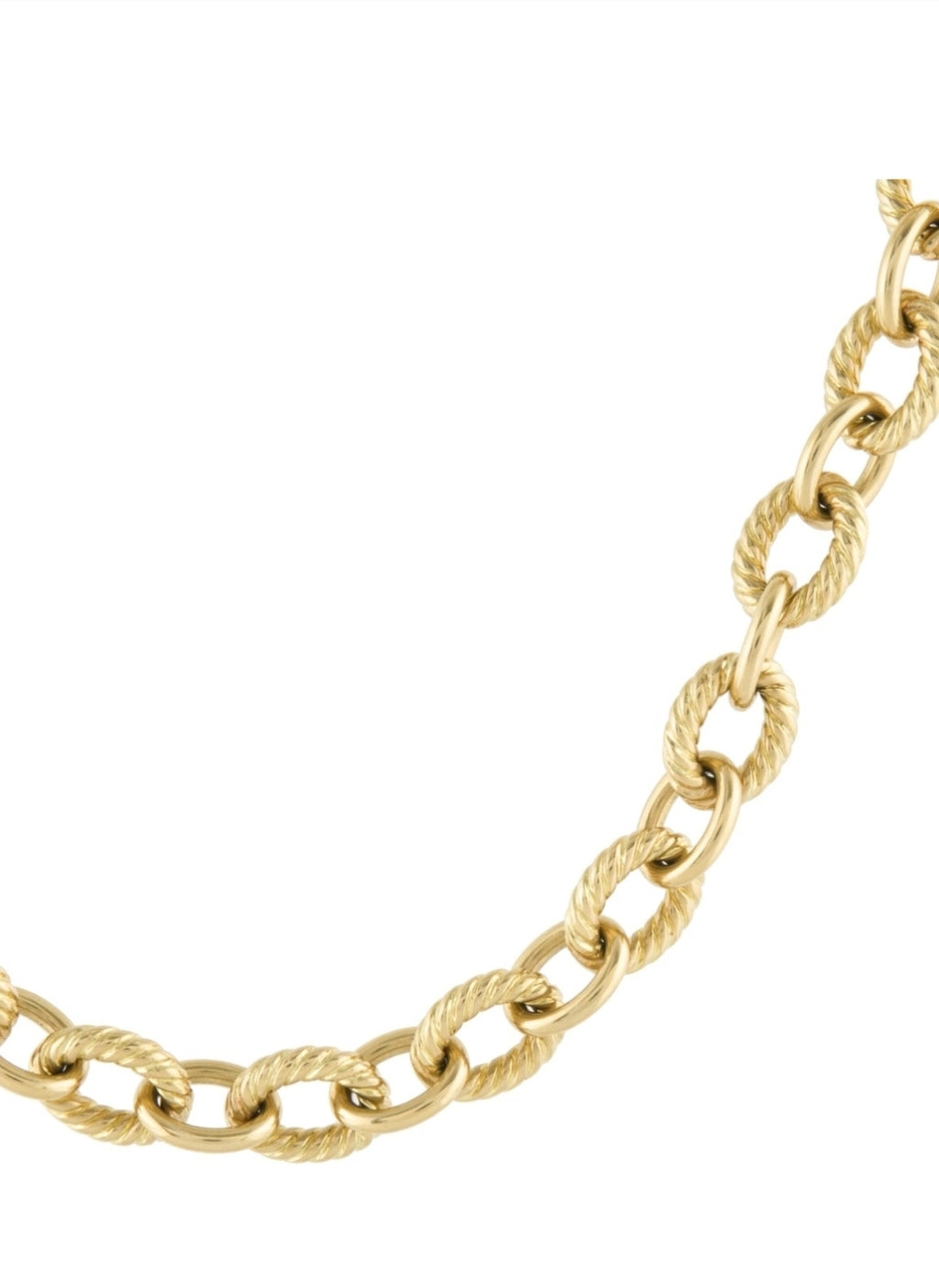DAVID YURMAN 18K YELLOW GOLD CHAIN LINK NECKLACE