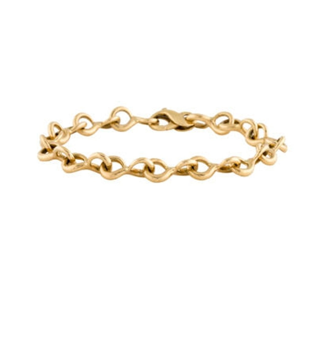 CHANEL 18K YELLOW GOLD CHAIN LINK BRACELET