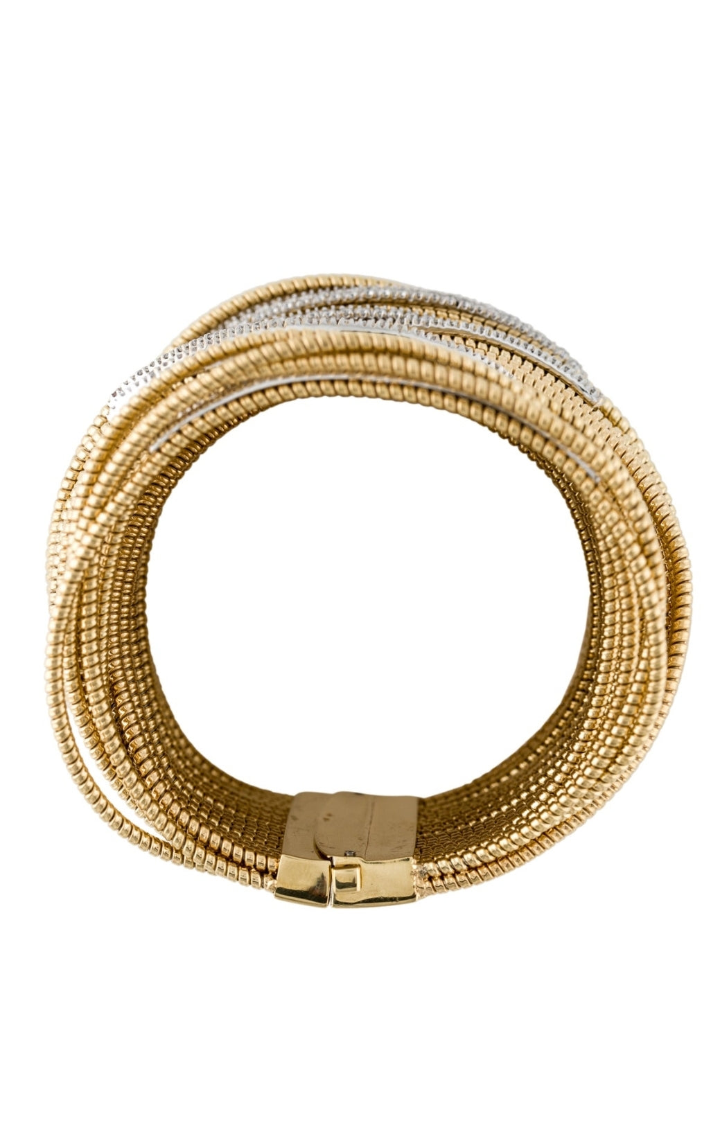 PIRANESI 18K ROSE GOLD AND DIAMOND CROSSOVER BRACELET